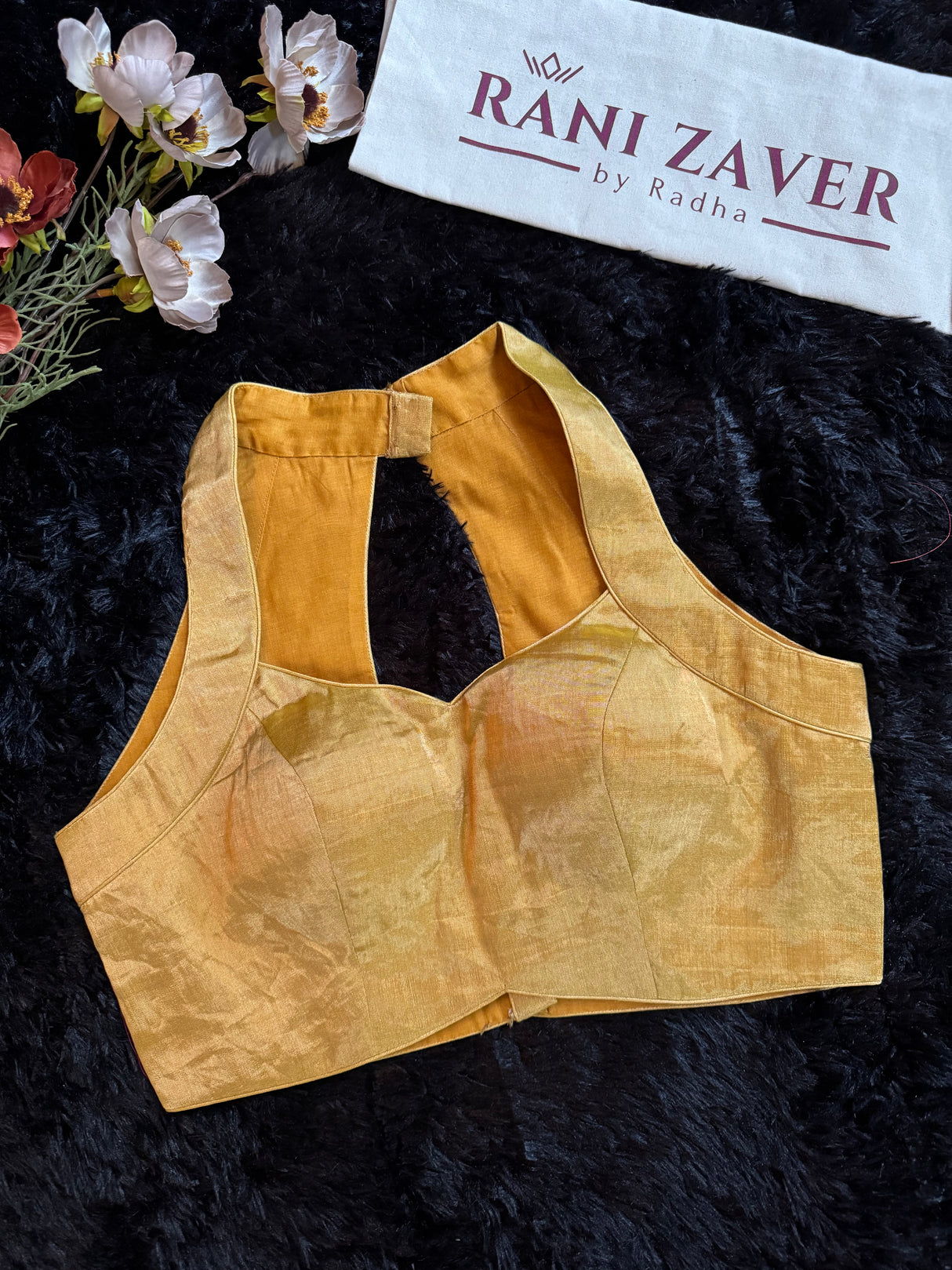 Mustard Gold Tissue  Blouse 36