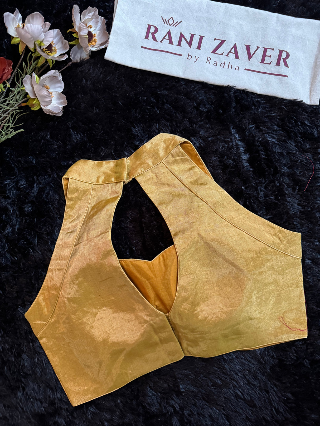 Mustard Gold Tissue  Blouse 36