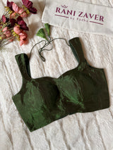 Bottle Green Tissue  Blouse 38