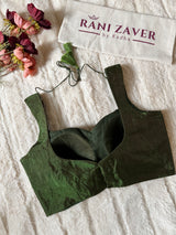 Bottle Green Tissue  Blouse 38