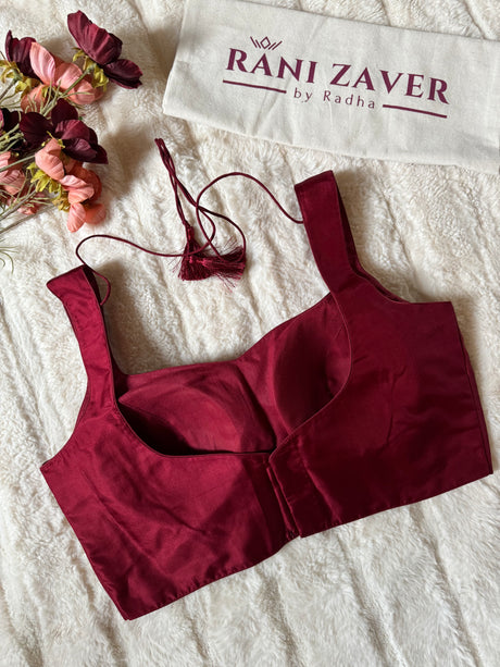Burgundy Silk Blouse 38