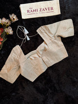 Silver Leaf neck Tissue  Blouse 40