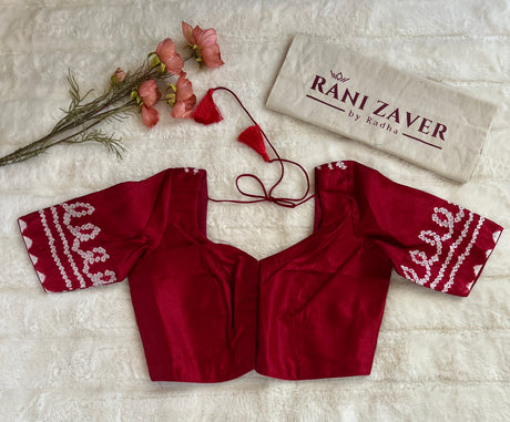 Rai Bandhej on Gajji Silk with Pre-Stitched Blouse AUS