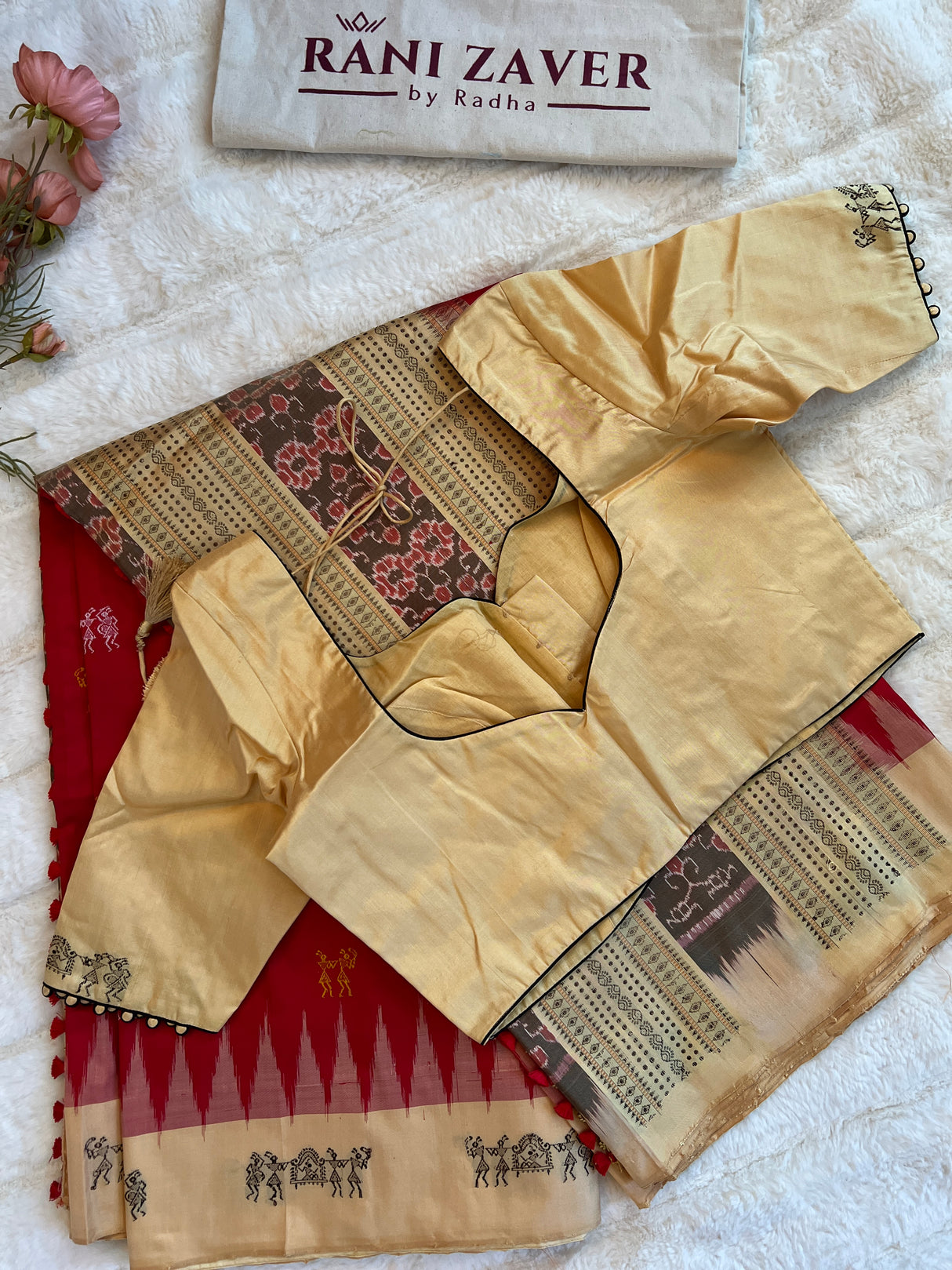 Sambalpuri Bomkai Handloom Pure Silk Saree AUS