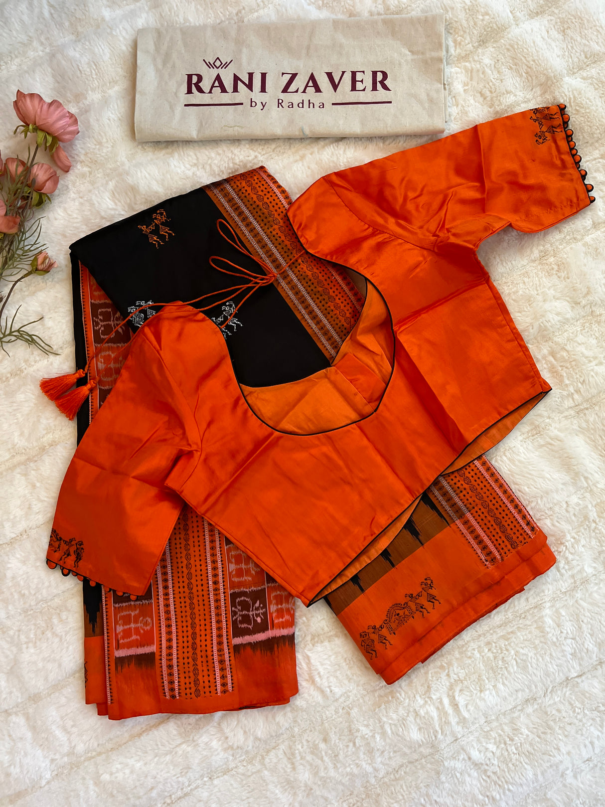 Sambalpuri Bomkai Handloom Pure Silk Saree AUS