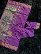 Purple Cotton Paithani