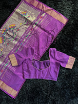 Purple Cotton Paithani