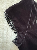 Black Velvet Mega Sleeves  Blouse 36