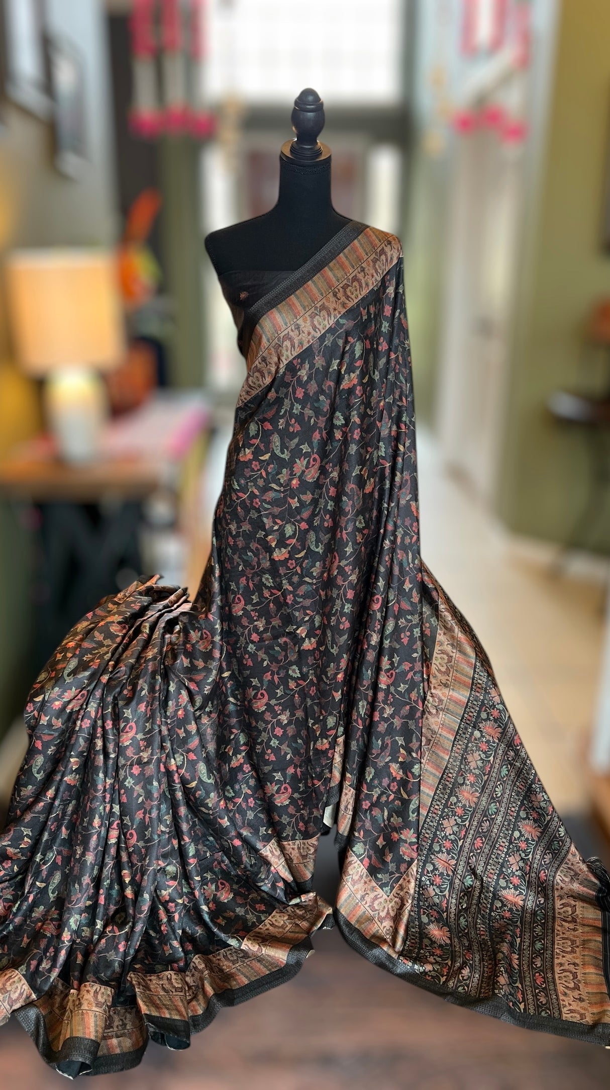Pashmina Saree with Stole Set