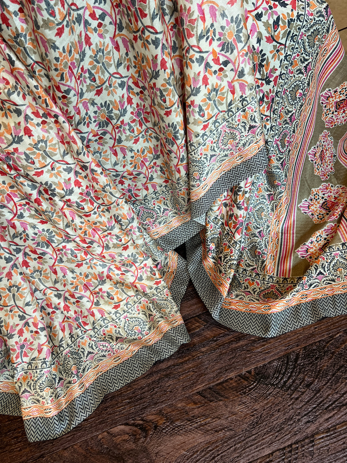 Pashmina Saree with Stole Set