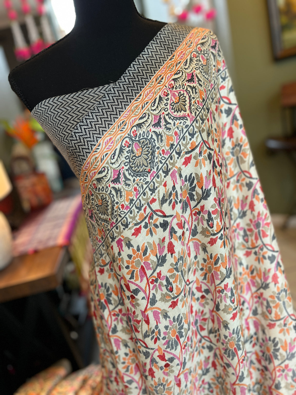 Pashmina Saree with Stole Set