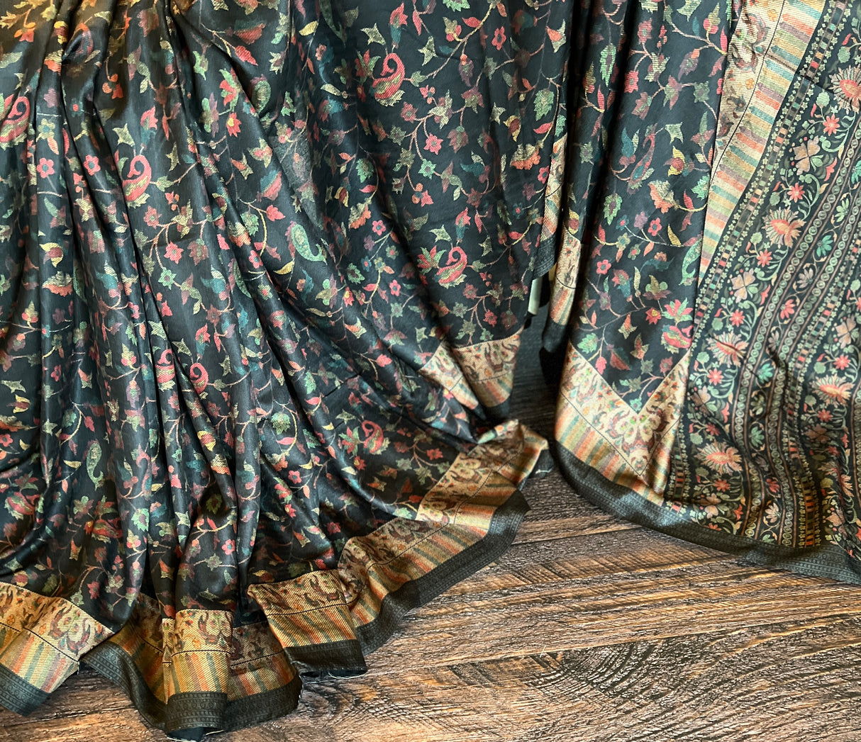 Pashmina Saree with Stole Set