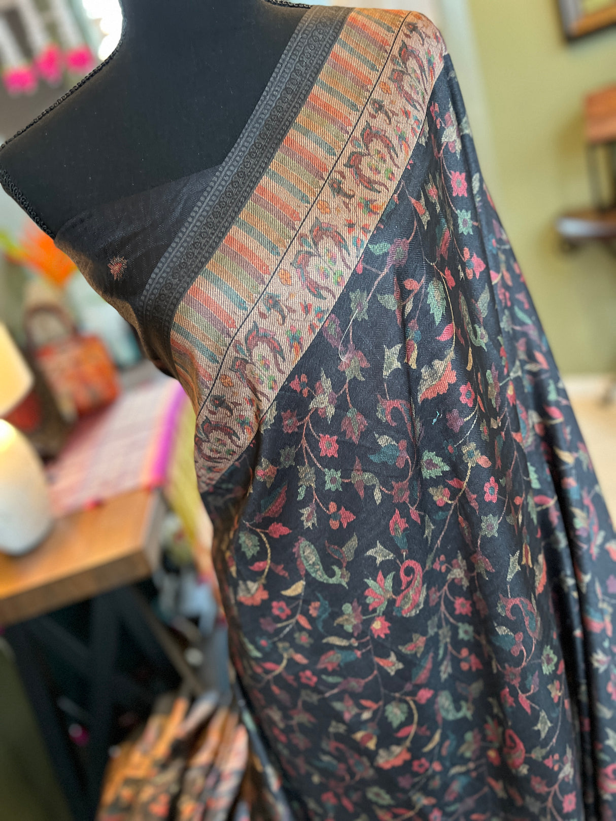 Pashmina Saree with Stole Set