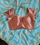 Georgette Blue Swans Design