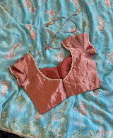 Georgette Blue Swans Design