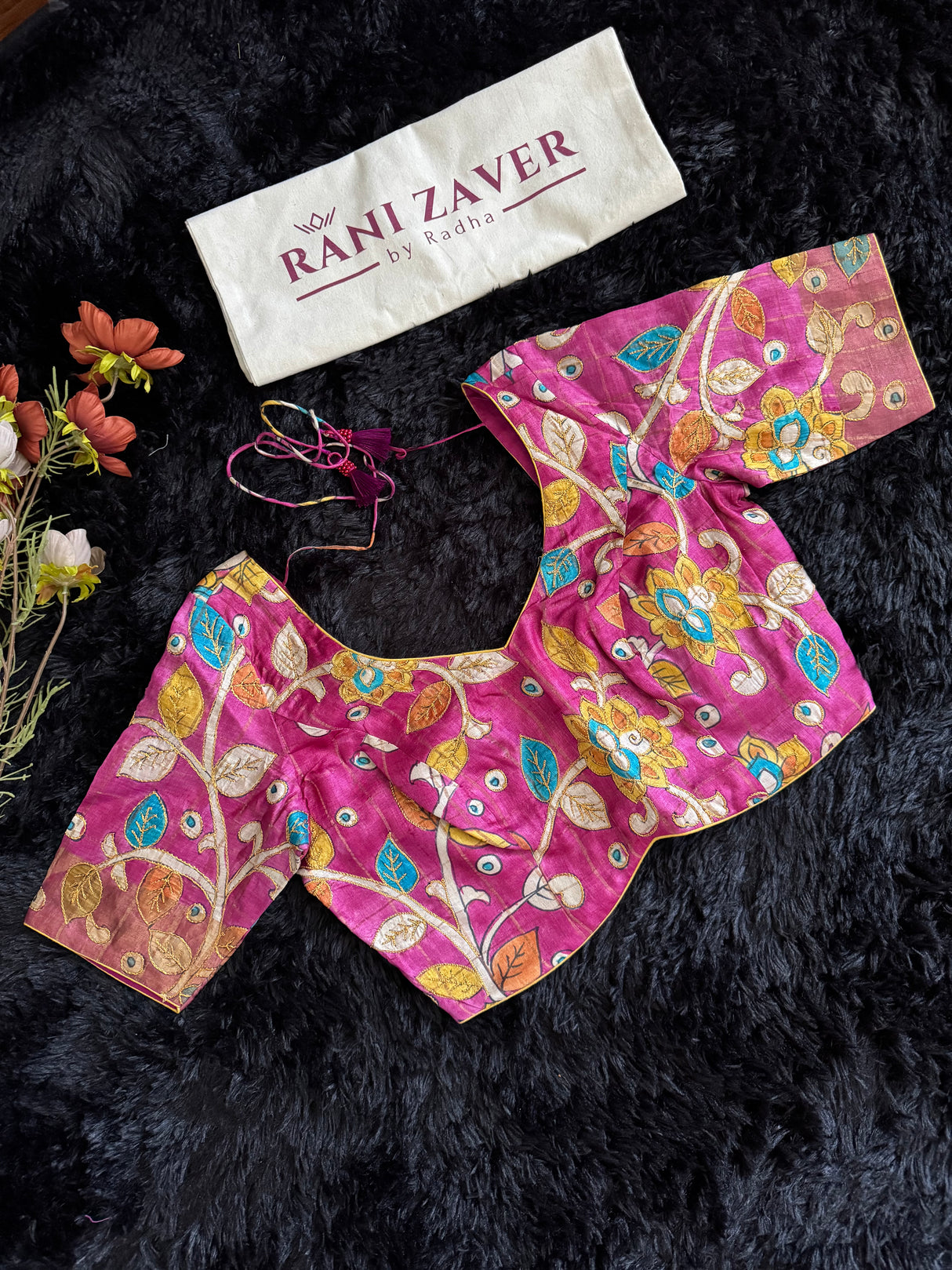 Kalamkari and Shibori on Pure Tussar Silk