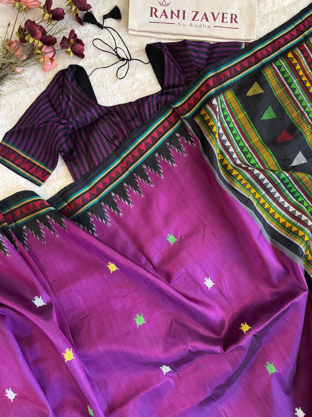 Dongria Kotpad Handloom Mulberry Silk Tortise Motifs