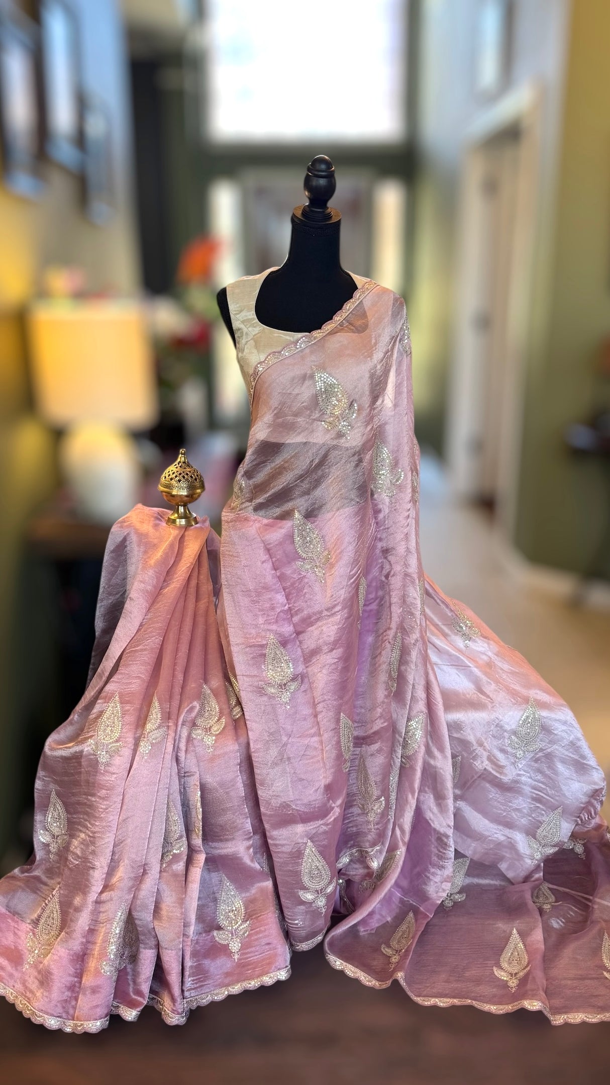 Lavender Pink Lilac Tissue Organza