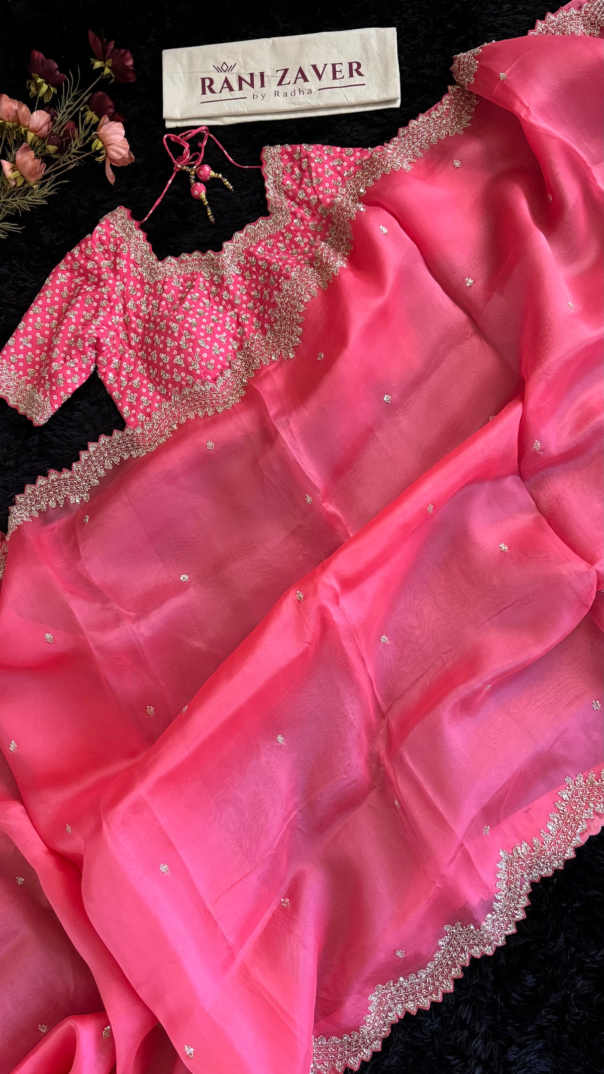 Cotton Candy Pink designer Orgaza