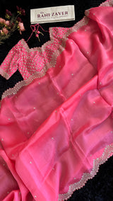 Cotton Candy Pink designer Orgaza