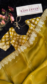 Citrine Organza Wit Pita Embroidery