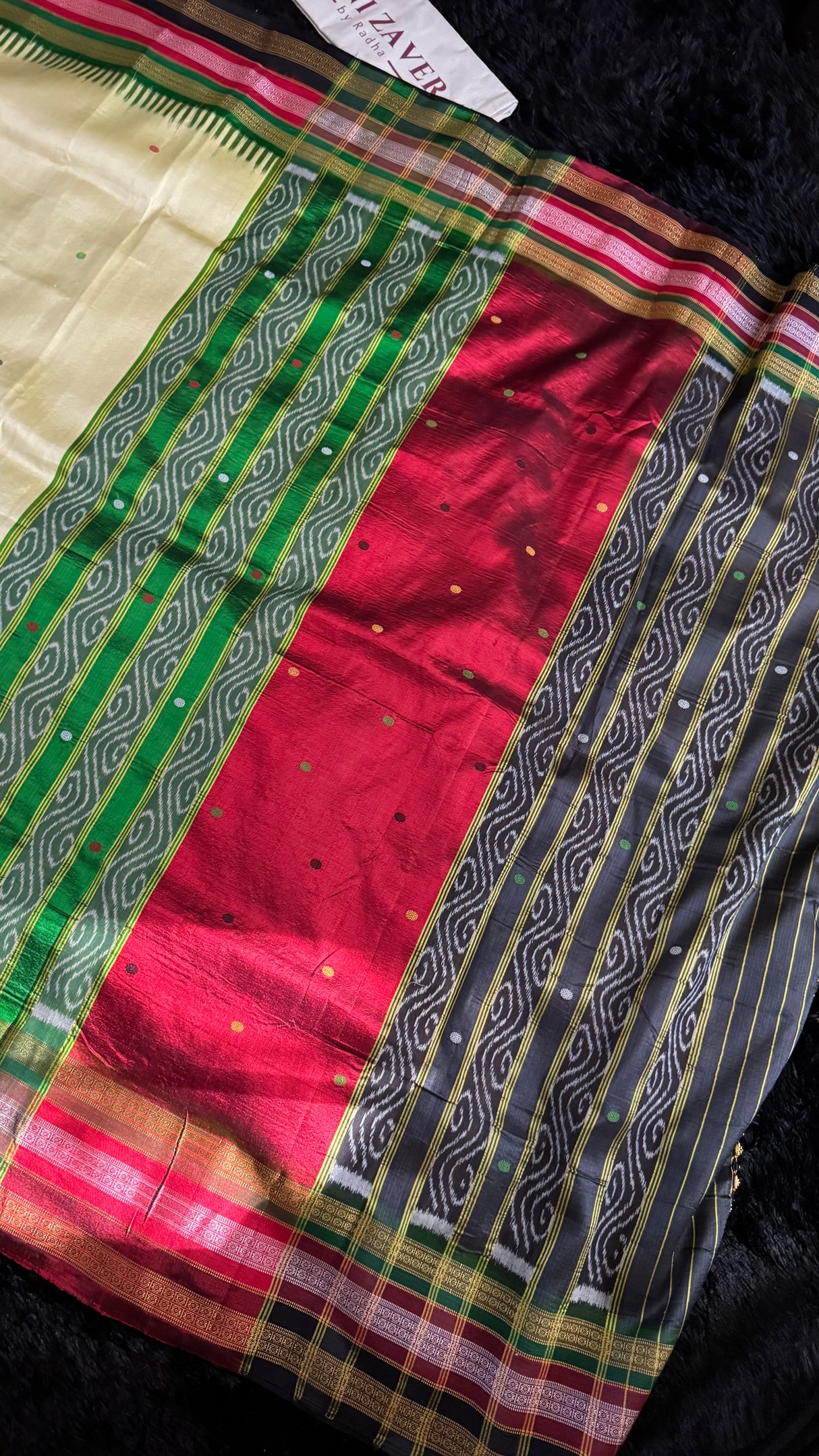 Kathifera Triple Border Khandua Silk Sambalpuri