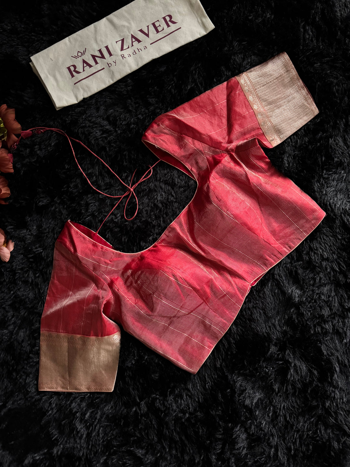 Chanderi Pattu Tissue Pinstripes Eknaliya Meenadari Elephant Motifs Gajar Color