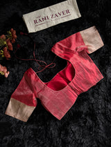 Chanderi Pattu Tissue Pinstripes Eknaliya Meenadari Elephant Motifs Gajar Color