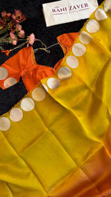 Yellow Orange Shaded Pure Organza