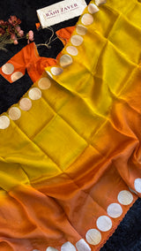 Yellow Orange Shaded Pure Organza