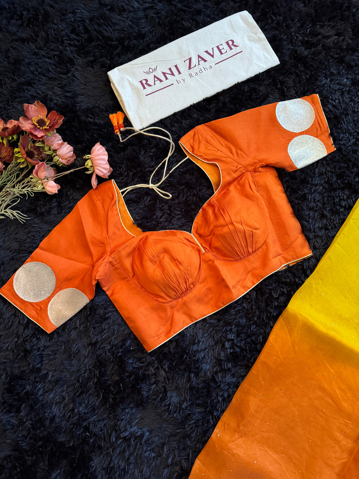 Yellow Orange Shaded Pure Organza