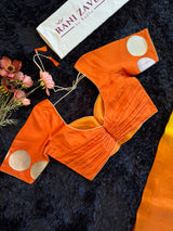 Yellow Orange Shaded Pure Organza