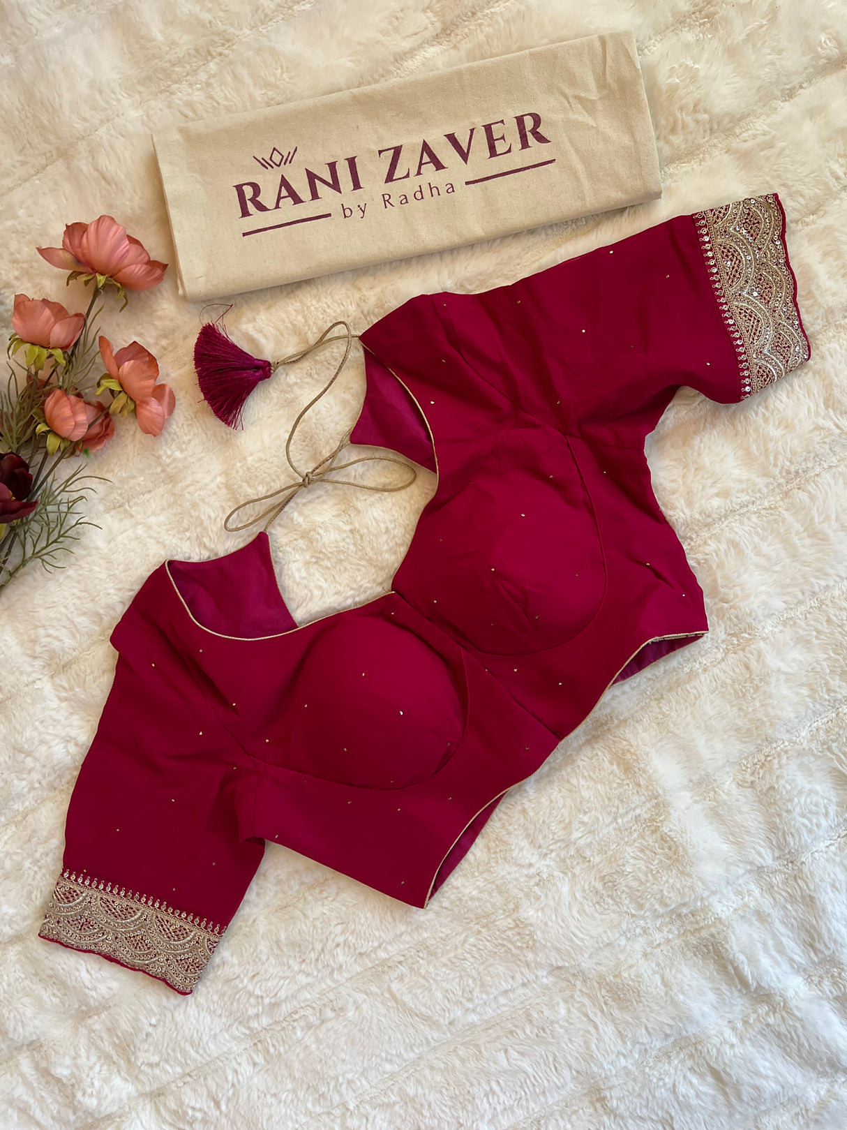 Pink Chikenkari on Pure Georgette with Stitched Blouse
