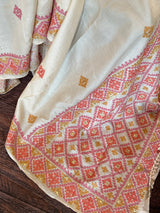 Ivory Kutchwork Gachi By Gachi Tussar Silk
