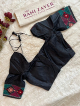 Black Lambani Gachi By Gachi Tussar Silk