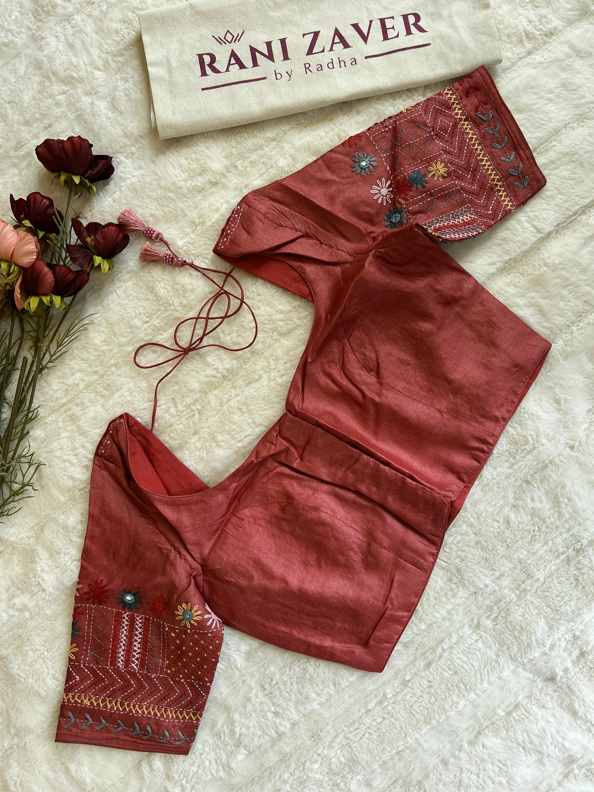 Rust Lambani Gachi By Gachi Tussar Silk