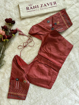 Rust Lambani Gachi By Gachi Tussar Silk