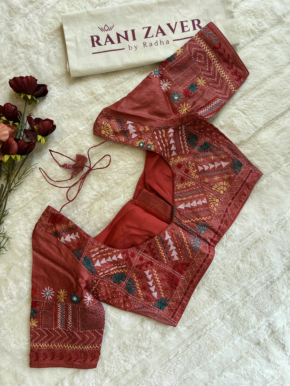 Rust Lambani Gachi By Gachi Tussar Silk