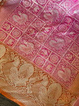 Pure Khaddi Crepe Georgette Rangkat Banarasi Handloom Saree