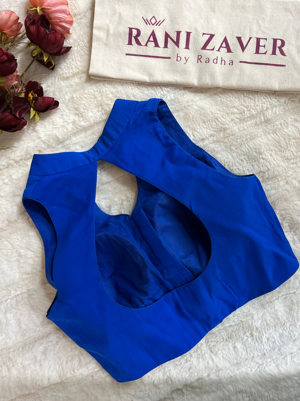Blue Floral Pure georgette