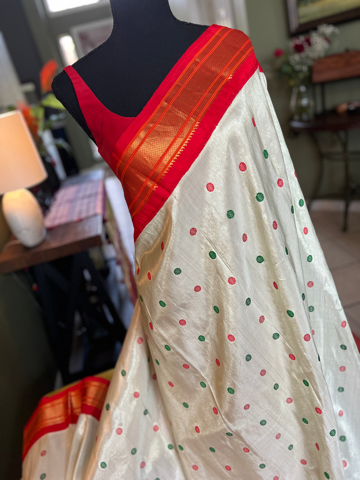  Tissue Maharani Handloom Paithani saree