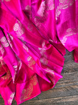 Hot Pink Banarasi Raw Silk