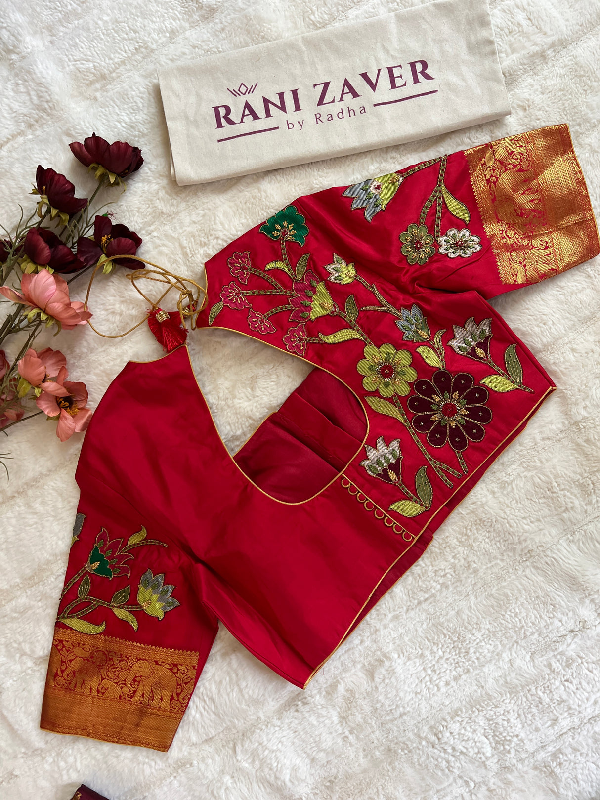 Korvai Kanchipuram Pure Silk With Designer Blouse