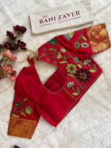 Korvai Kanchipuram Pure Silk With Designer Blouse
