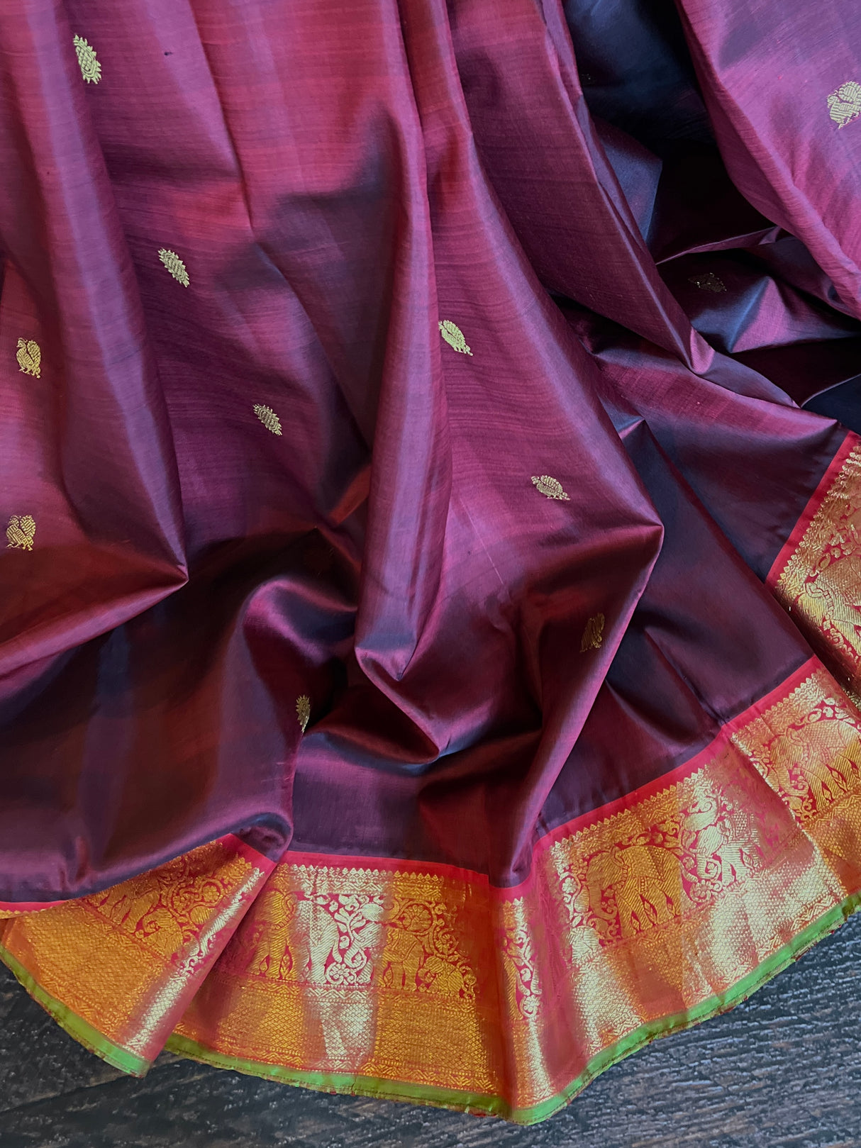 Korvai Kanchipuram Pure Silk With Designer Blouse