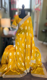 Yellow Glass Organza with Blouse