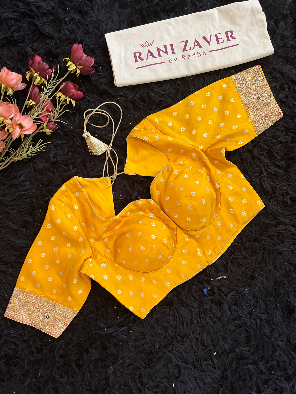 Yellow Glass Organza with Blouse