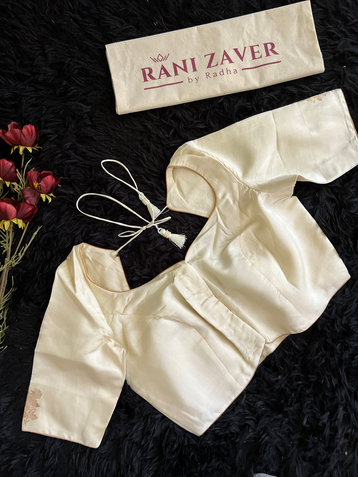 Floral Raw Mango Design Organza