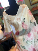 Floral Raw Mango Design Organza