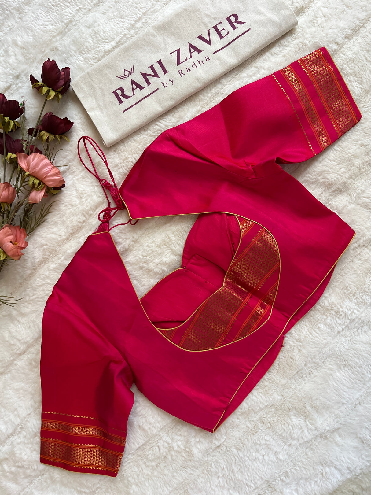 Maroon Rani Pink Ilkal Pure Silk Saree